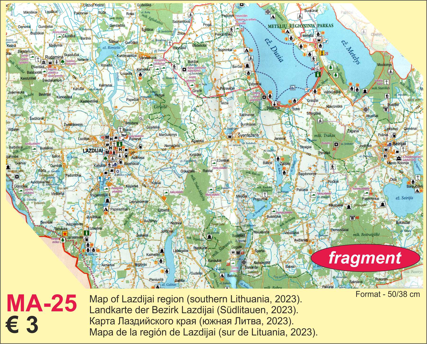 Map of Lazdijai Lithuania